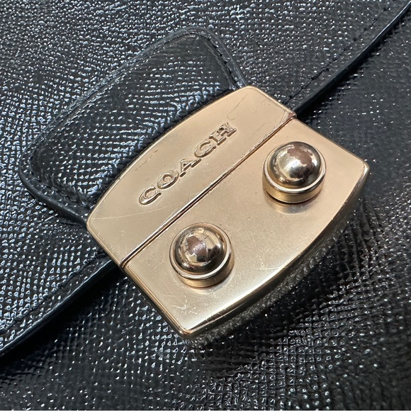 Coach Avery Flap Carryall Black Gold - Picture 7 of 13